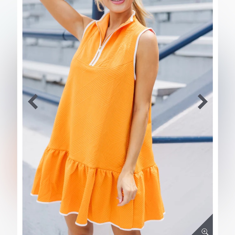 Umgee | Orange Drop Waist Dress